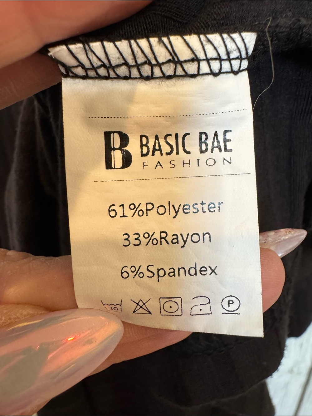 Basic Bae Women’s Black Ribbed V-Neck Top and Shorts Set sz 2XL - Picture 5 of 11
